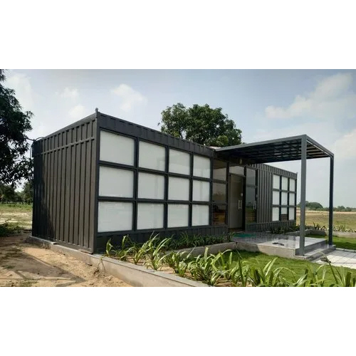 Mild Steel Prefab Portable Cabin - Door Material: Pvc Window