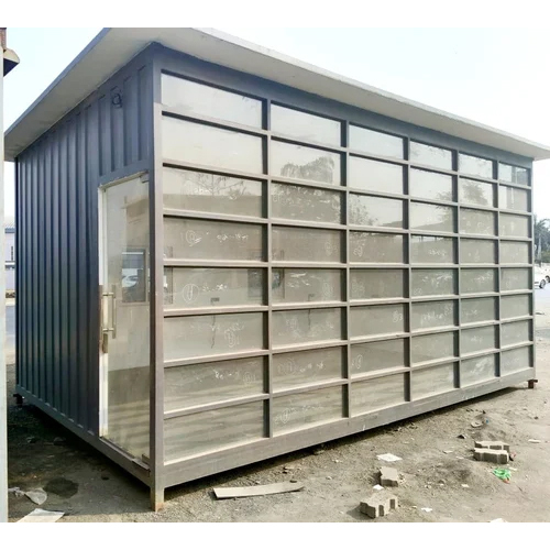Portable Office Container - Steel Structure, Pvc Windows & Sliding Design | Durable Roof & Door Features
