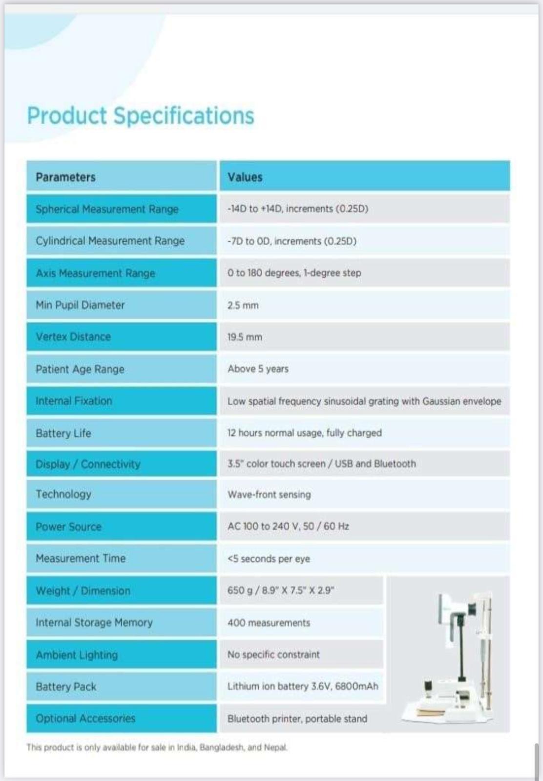 Hand Held Autorefractometer