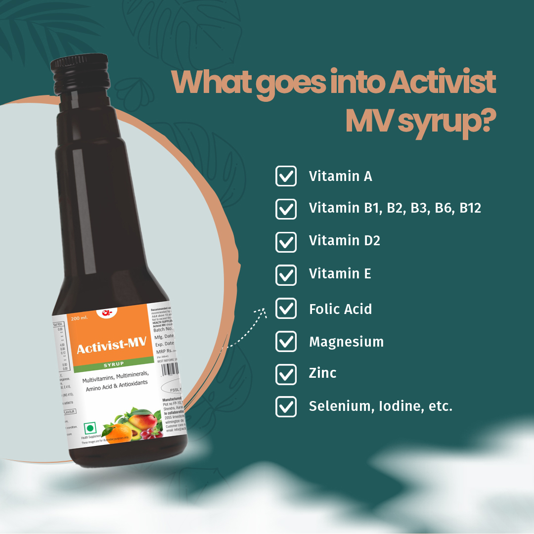 Activist Mv Syrup Containing Vitamins And Minerals - Dosage Form: Liquid