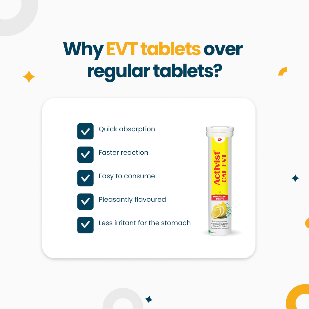 Activist Cal Effervescent Tablet Evt - Ingredients: Calcium Carbonate | Magnesium Carbonate | Vitamin D3 | Sucralose | Citric Acid | Sodium Bicarbonate