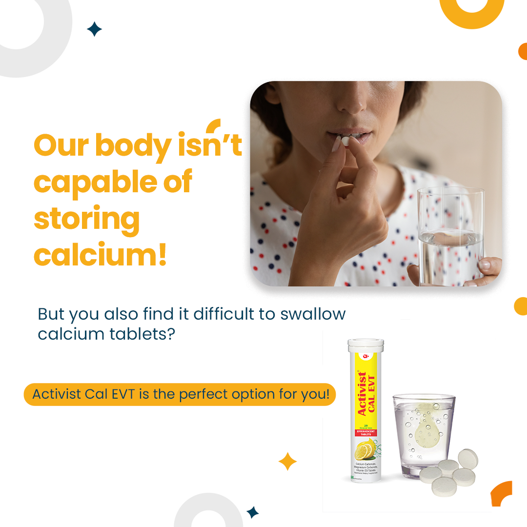 Activist Cal Effervescent Tablet Evt - Ingredients: Calcium Carbonate | Magnesium Carbonate | Vitamin D3 | Sucralose | Citric Acid | Sodium Bicarbonate