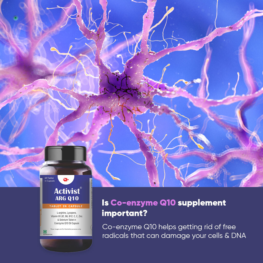 Activist Arg Q10 Man Fertility Booster 30 Capsules - Ingredients: Co-enzyme Q 10 Oil | L-arginine | Lycopene | Zinc | Selenium | Vitamin B1