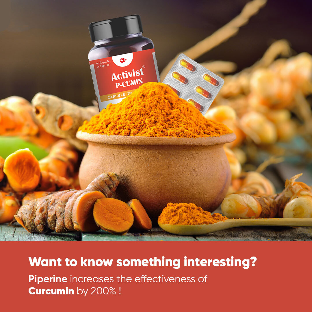Activist P Cumin With Capsule In Capsule Formula 60 Capsules - Ingredients: Curcumin Oil | Piperine