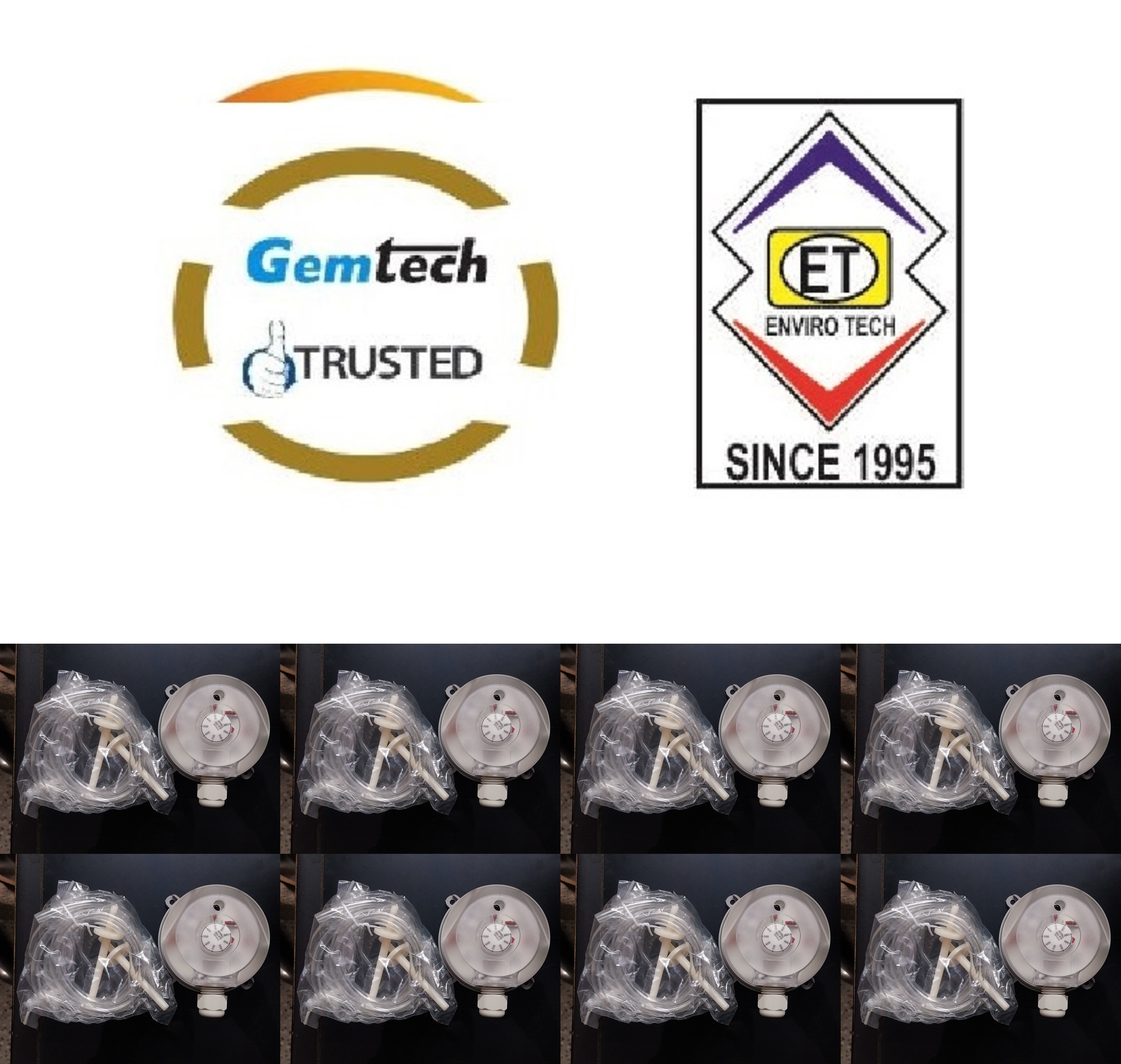 Gemtech Model 930.82 Range 50 - 500 Pa Differential Pressure Switch - Color: Gray