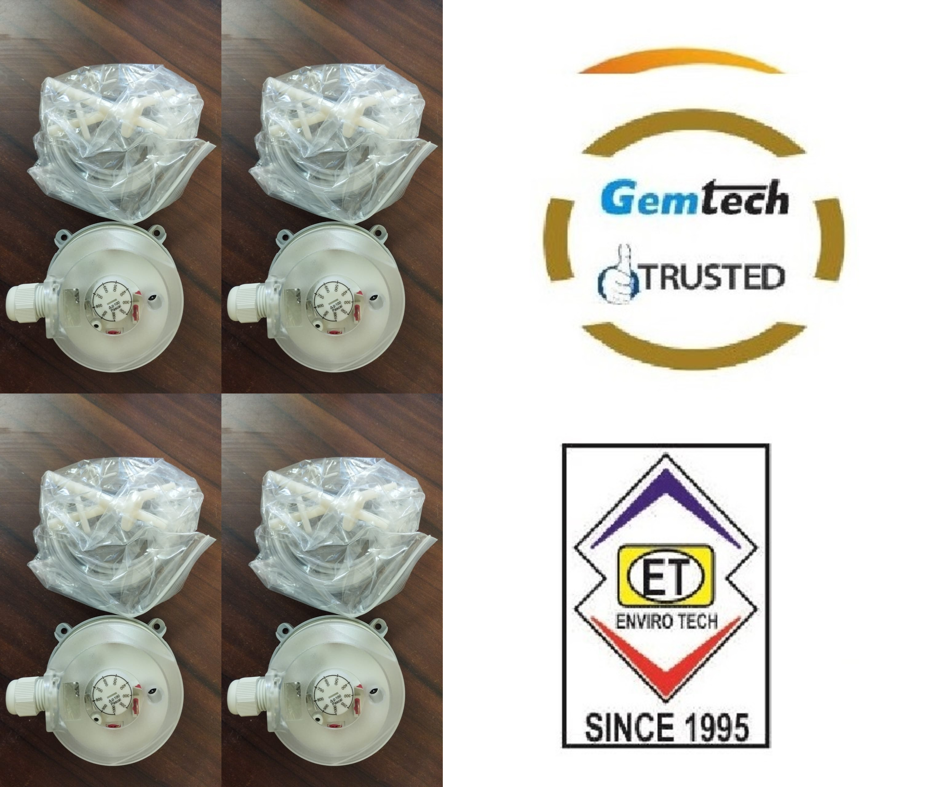 Gemtech Model 930.82 Range 50 - 500 Pa Differential Pressure Switch - Color: Gray