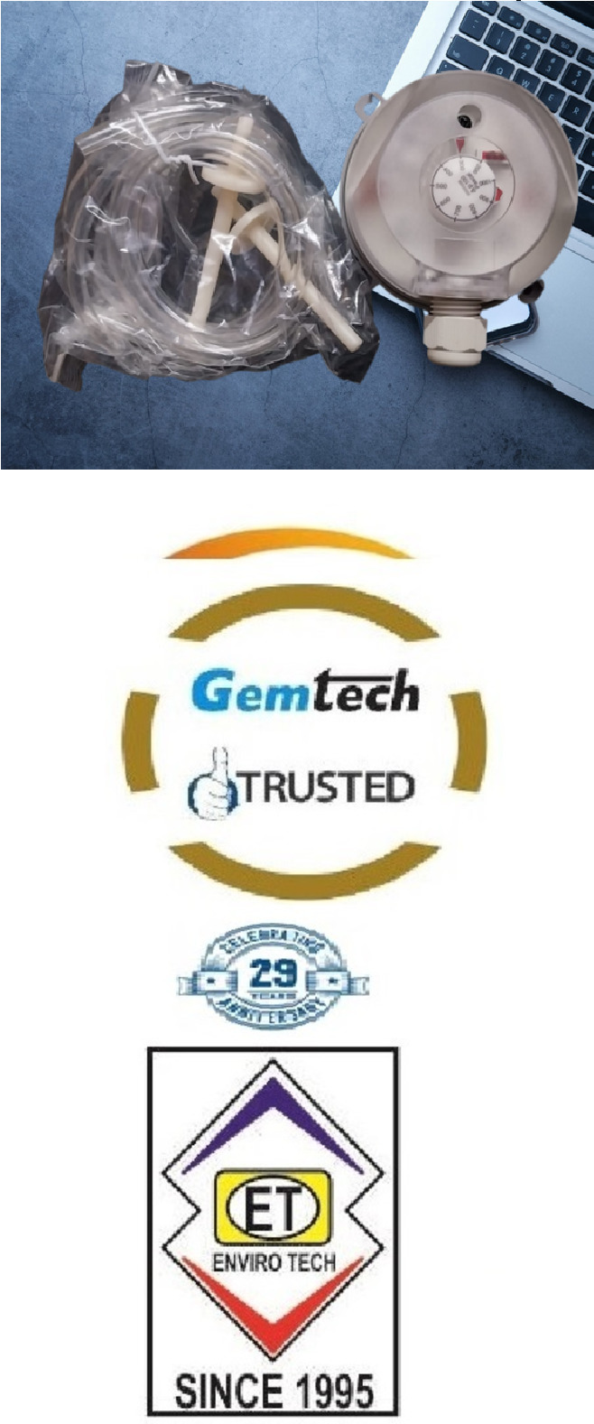 Gemtech Model 930.80 Range 20 - 200 Pa Differential Pressure Switch