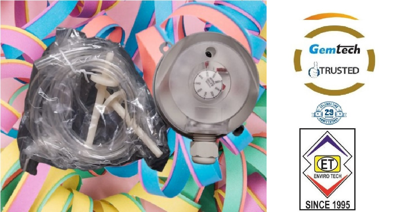 Gemtech Model 930.80 Range 20 - 200 Pa Differential Pressure Switch