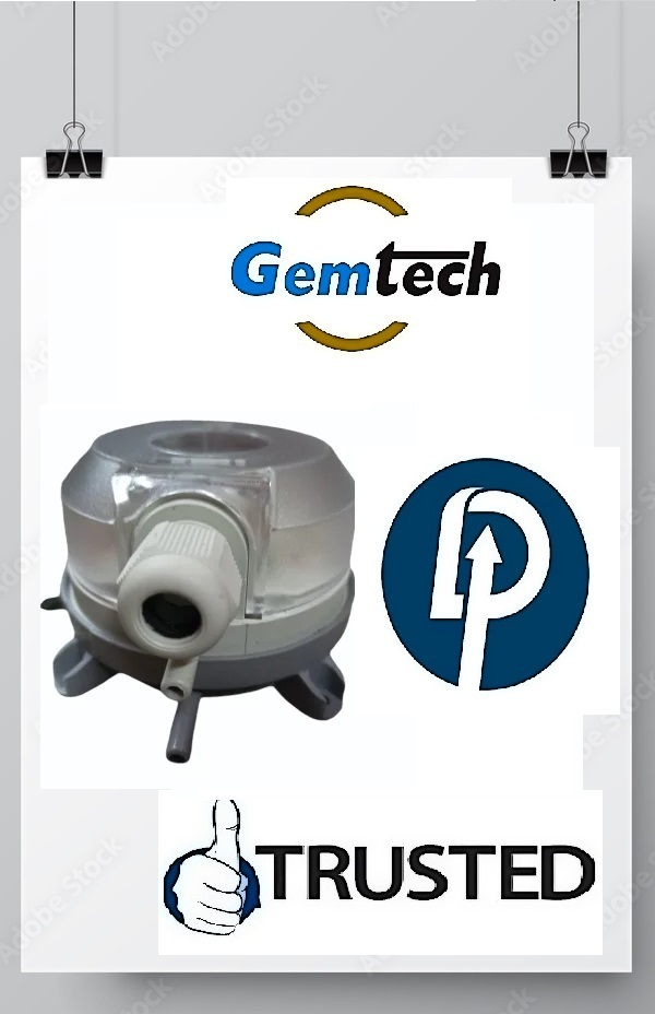 930.82 Gemtech Air Differential Pressure Switch 50 - 500 Pa By Pune Maharashtra - Color: White