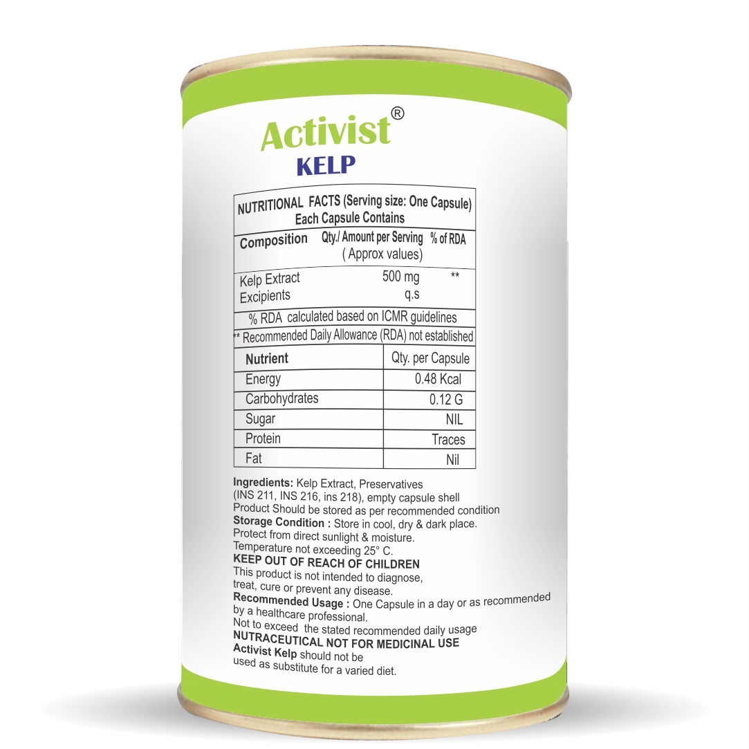 Activist Kelp Thyroid 60 Capsules - Shelf Life: 18 Months