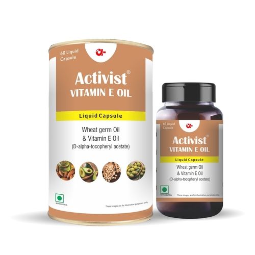 Activist Vitamin E 60 Liquid Capsules - Shelf Life: 18 Months