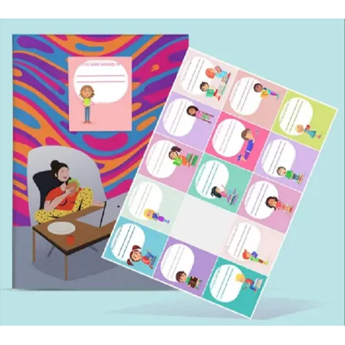 मल्टीकलर किड्स बुक लेबल