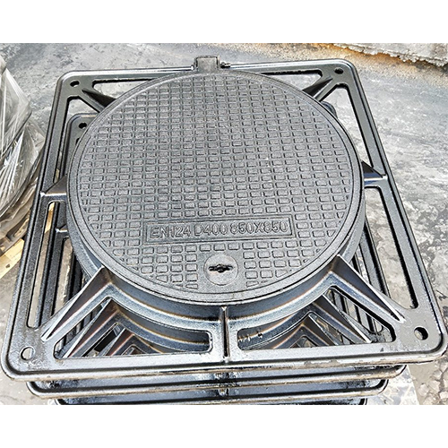 Ductile Iron Double Triangular Manhole Cover Base Dimension: As Per Requirements