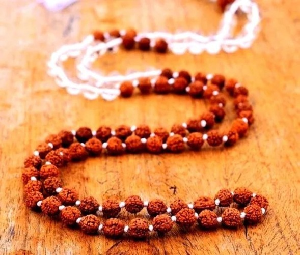 Rudhraksha With Sphatik Mala - Occasion: Traditional