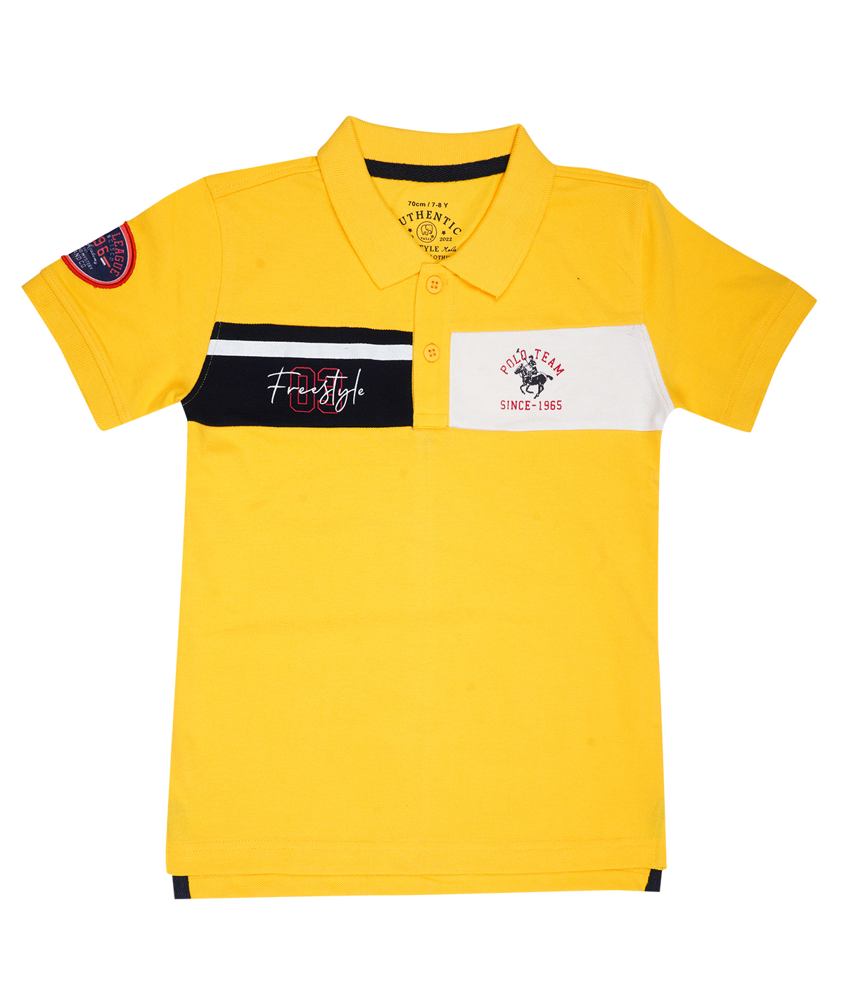 Kids Polo T Shirts - 100% Cotton, Size S, Blue | Ideal For Boys, Soft Fabric For Comfort And Everyday Wear