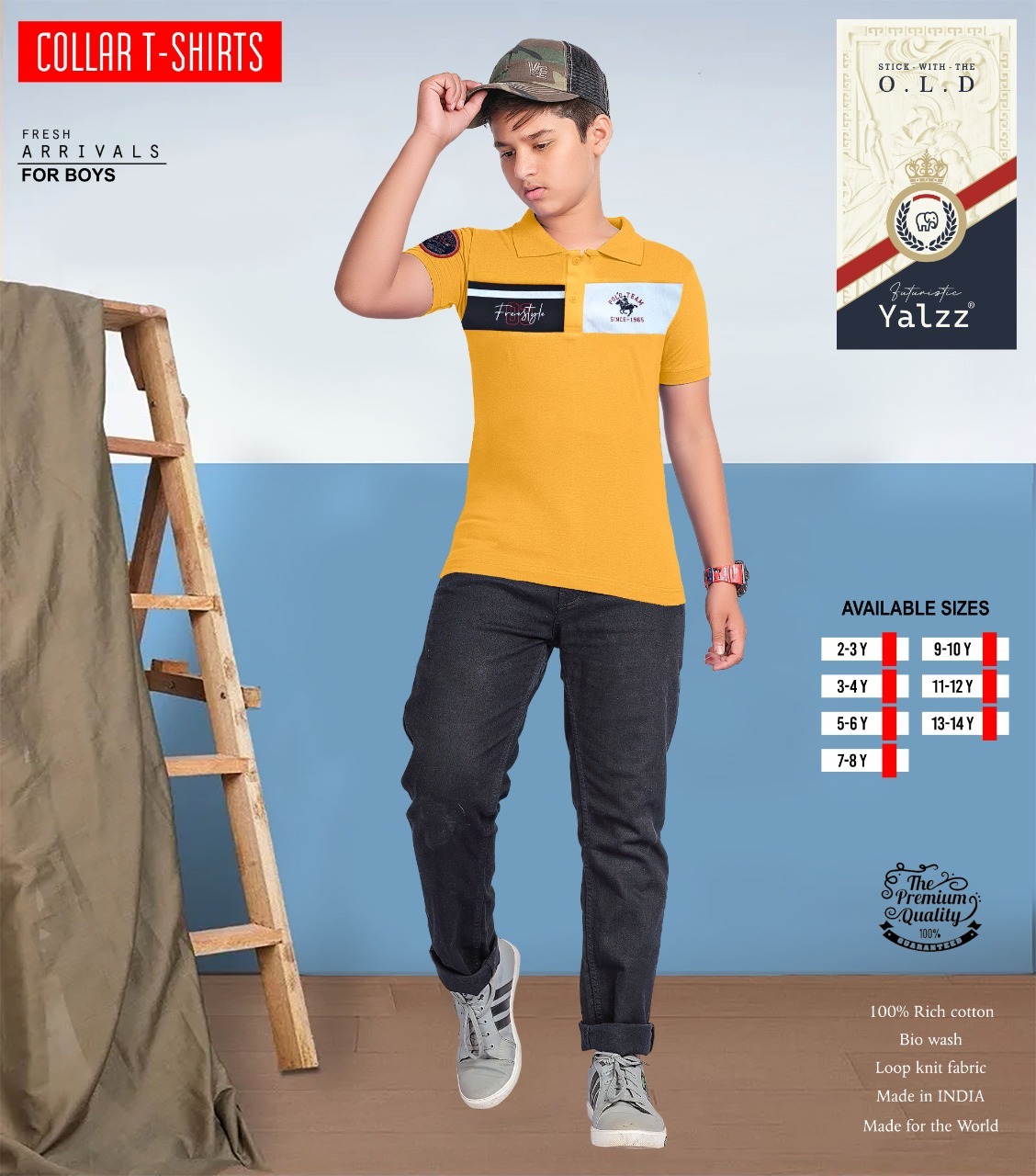 Kids Polo T Shirts - 100% Cotton, Size S, Blue | Ideal For Boys, Soft Fabric For Comfort And Everyday Wear
