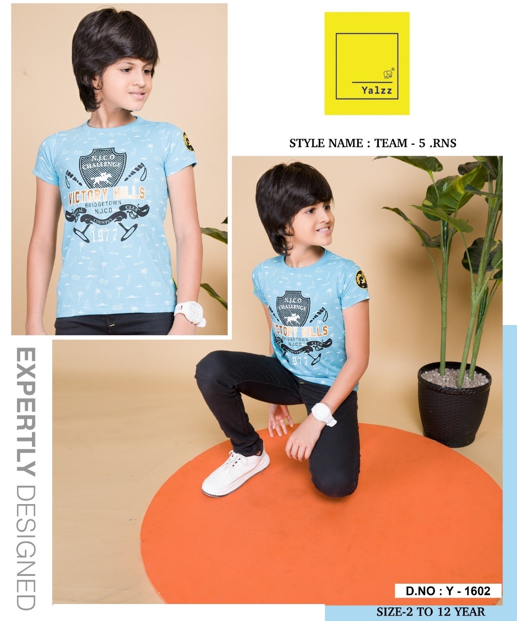 Kids Round Neck T Shirt - 100% Cotton, Size S, Red | Perfect For Boys, Warranty Included 