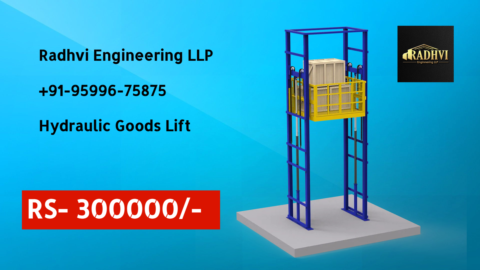 Warehouse Hydraulic Goods Lift - Material: Iron