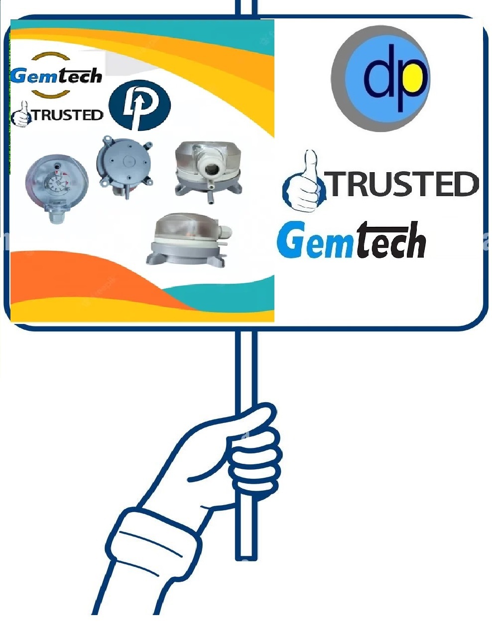 930.83 Gemtech Air Differential Pressure Switch 200 - 1000 Pa By Chennai Tamil Nadu India - Color: White