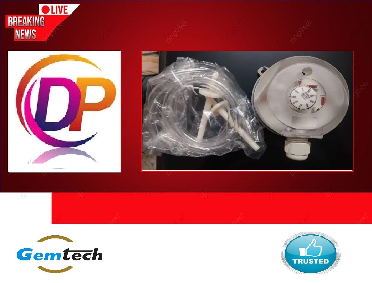 930.83 Gemtech Air Differential Pressure Switch 200 - 1000 Pa By Chennai Tamil Nadu India - Color: White