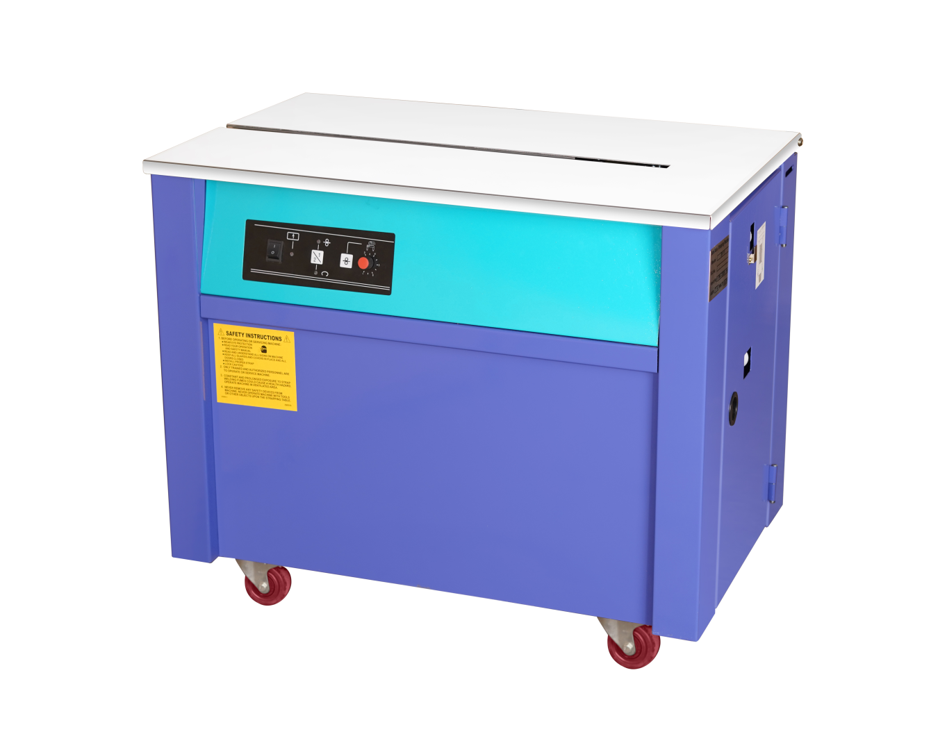 Semi Automatic Box Strapping Machine - Mild Steel Build, Blue Color | Efficient Strapping Solution For Durable Packaging