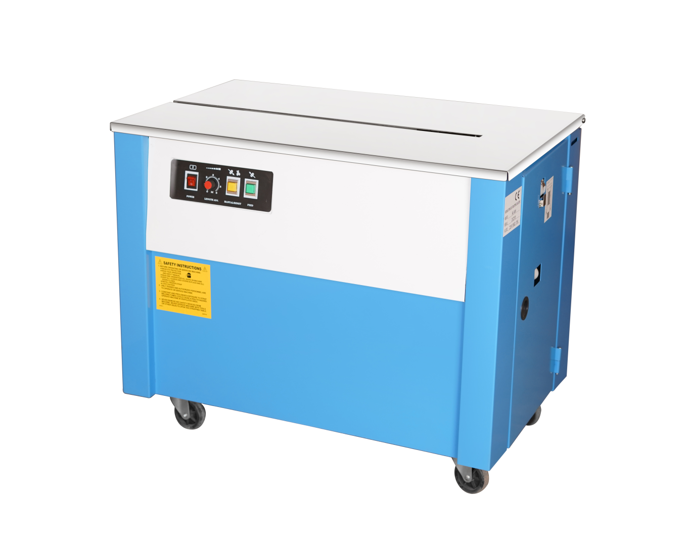 Semi Automatic Box Strapping Machine - Mild Steel Build, Blue Color | Efficient Strapping Solution For Durable Packaging