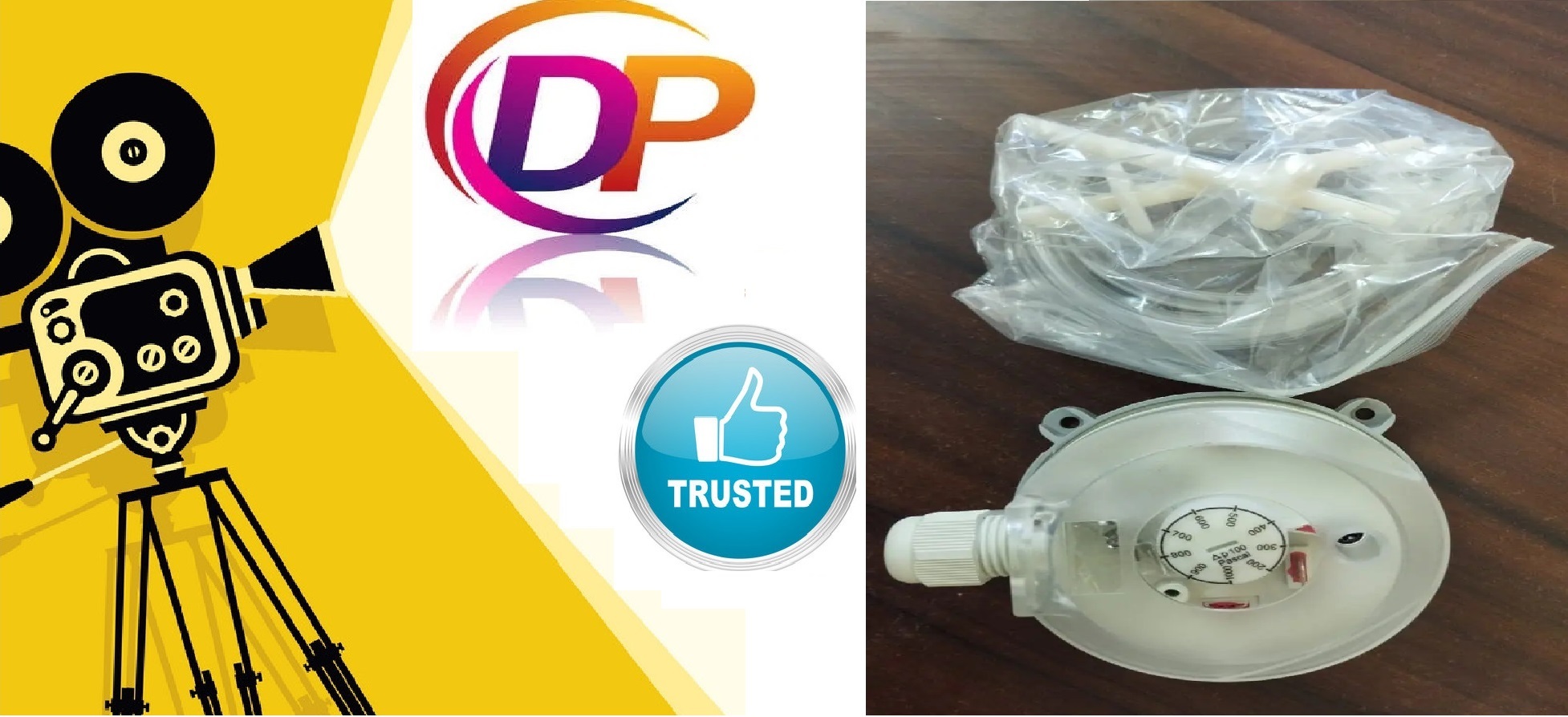 930.86 Gemtech Air Differential Pressure Switch 1000 - 5000 Pa By Rajkot Gujarat - Color: White