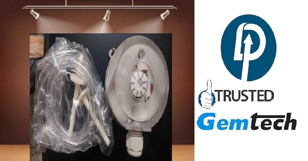 930.86 Gemtech Air Differential Pressure Switch 1000 - 5000 Pa By Rajkot Gujarat - Color: White