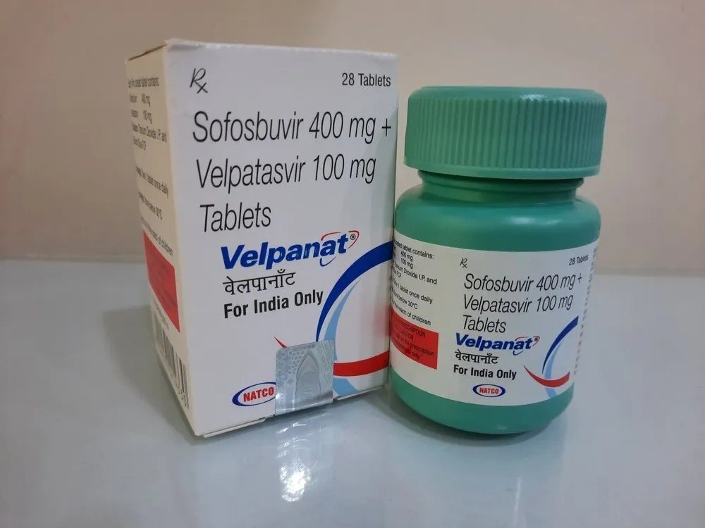 Velpanat Tablets - Velpatasvir 100 Mg / Sofosbuvir 400 Mg | Anti-viral, 28 Tablets Per Pack, Prescription Required, Store Below 30â°c