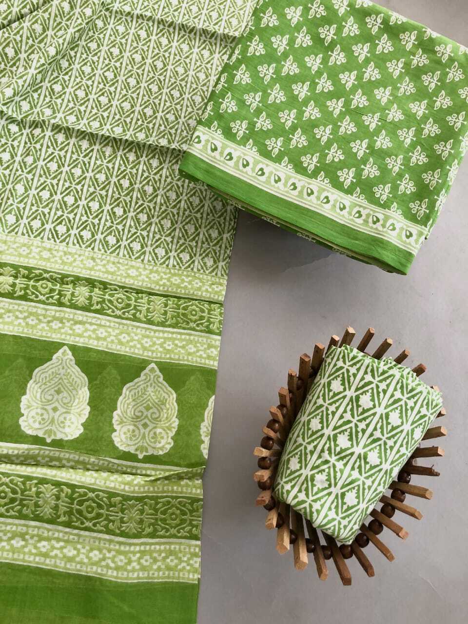 Hand Printed Suits Cotton Dupatta