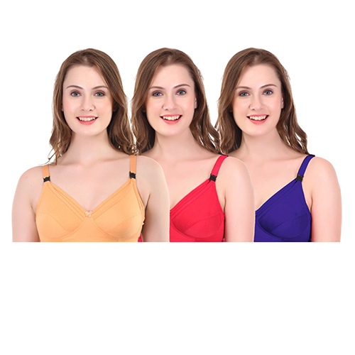 मल्टीकलर रेड मदर नॉन पैडेड ब्रा