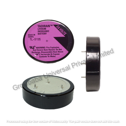 Tadiran Tl-5135 3.6volt Li-socl2 Battery Nominal Voltage: 3.6 Volt (V)