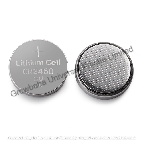 Generic Cr2450 3volt Lithium Coin Cell Battery - 3volt, 6.2g | Durable Lithium Coin Cell Design For Reliable Power Supply
