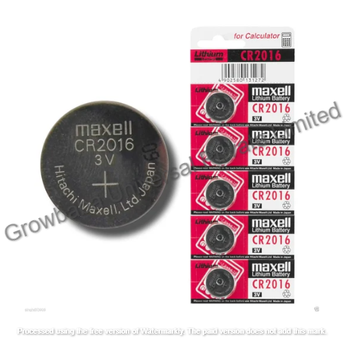 Maxell Cr2016 3volt Lithium Coin Cell Battery - 3volt Nominal Voltage, 1.7g Weight | Reliable Energy Source For Electronics And Devices