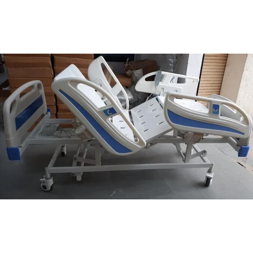 White & Blue Mp506A Five Function Electric Icu Bed
