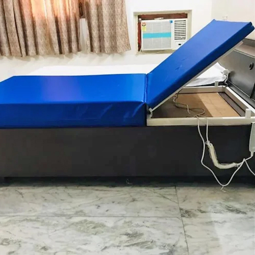 Motorized Recliner Bed - Color: White & Blue
