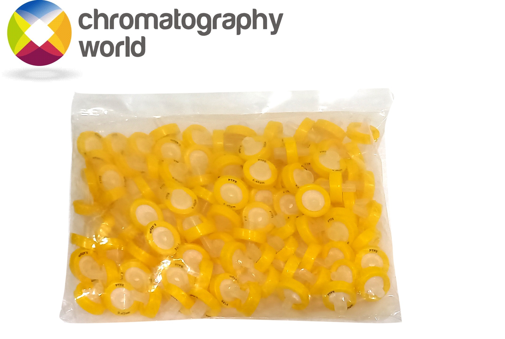 Hydrophobic Ptfe Syringe Filter - 45mm Yellow | Excellent Performance For Gaseous And Organic Solutions, High Corrosive Sample Compatibility
