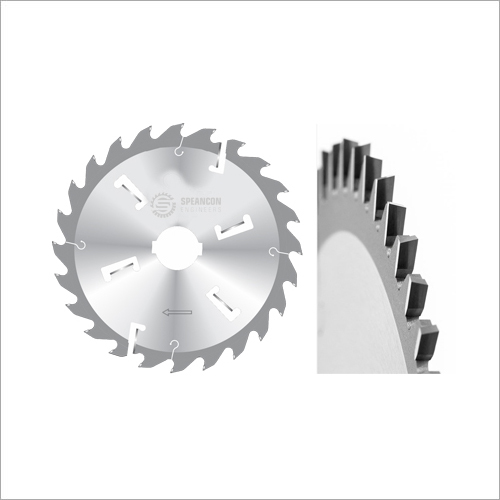 Multi RIP Circular Saw - Silver Round Design | Industrial Use, Chain Conveyor System, Non-Metallic and Metallic Cutting
