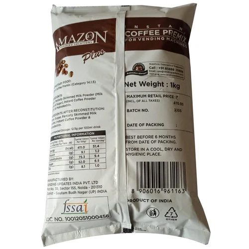 1 Kg Vending Instant Coffee Premix - Food Grade Powder | Moisture-free, Normal Quality