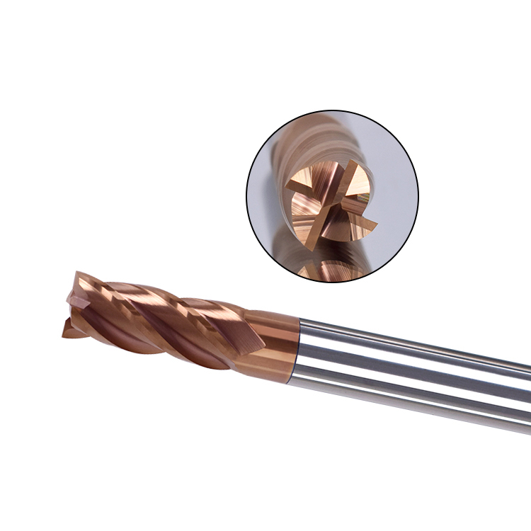 Solid Carbide End Mills 55 Hrc - Stainless Steel, Size 1mm To 20mm, Bronze Coating | Industrial Use For Mild & Die Steel Applications