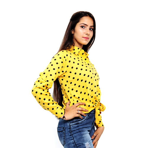 Different Available Ladies Polka Dotted Print Top