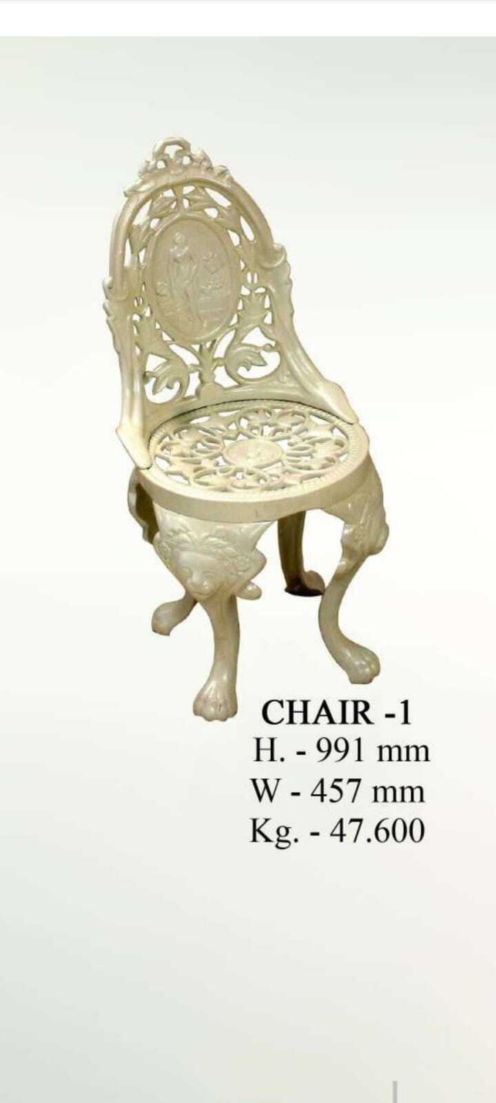 Cast Iron Table Chair - Color: Black White Blue Green Read