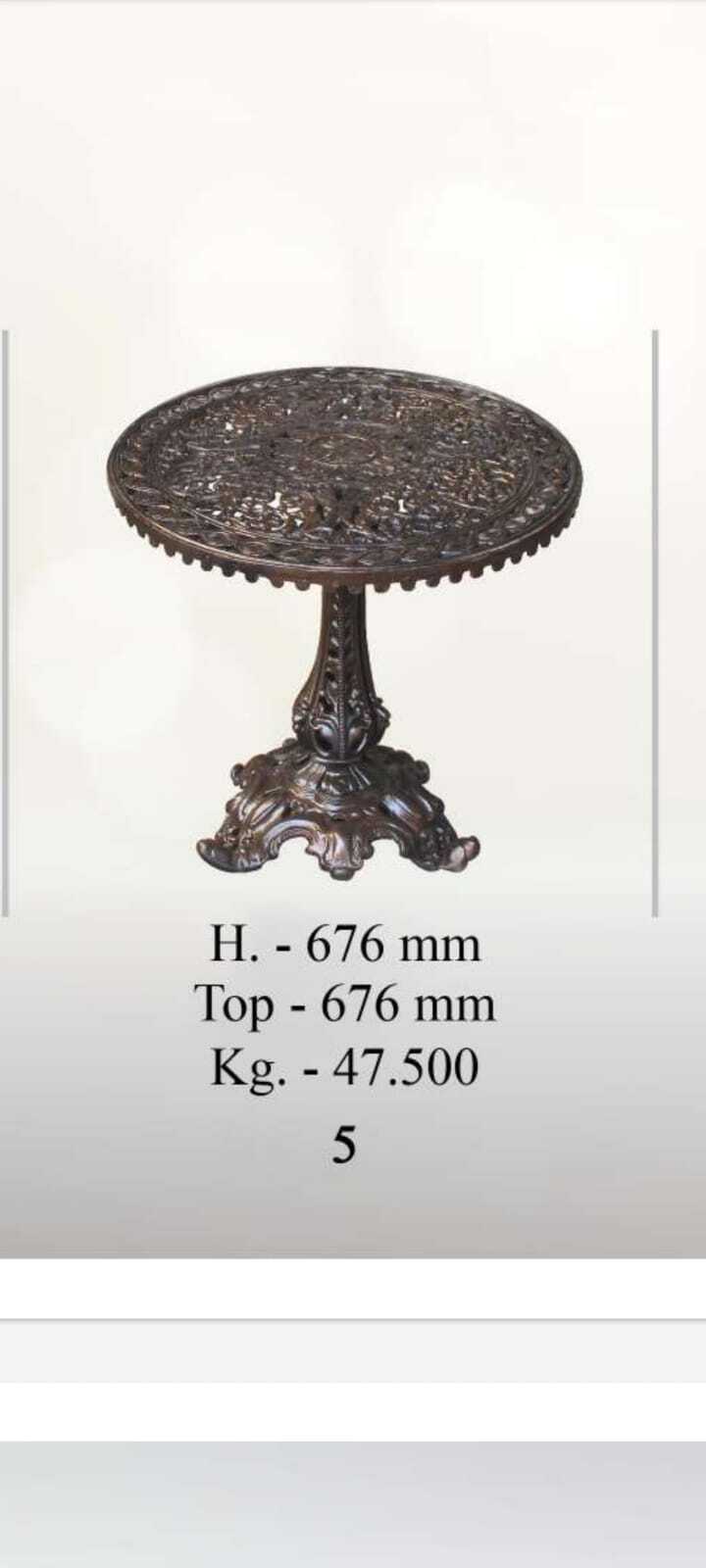Cast Iron Table Chair - Color: Black White Blue Green Read