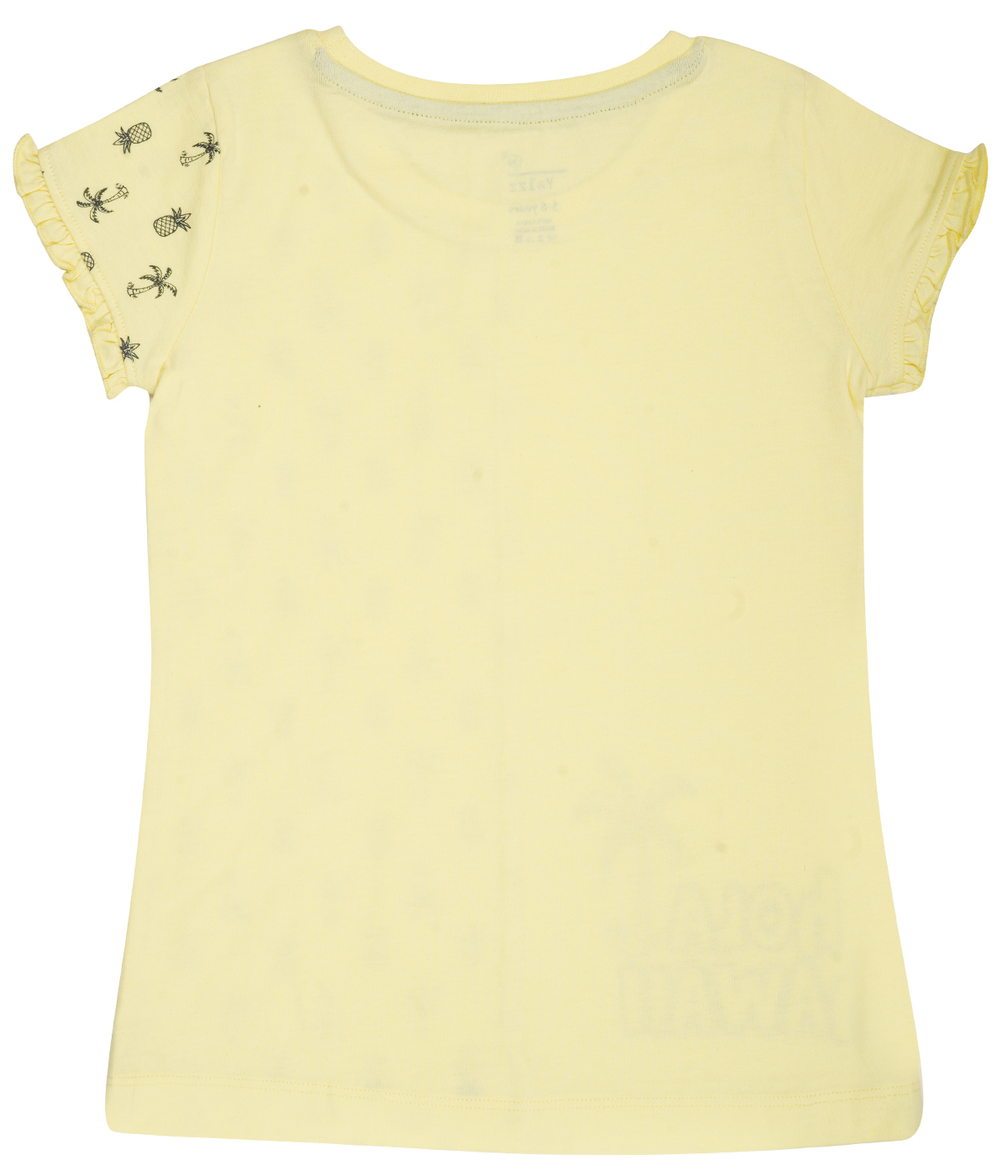 Kids Half Sleeves T Shirt - Cotton Blend, Size S, Light Yellow | Suitable For Boys Aged 7-10, Warranty Included