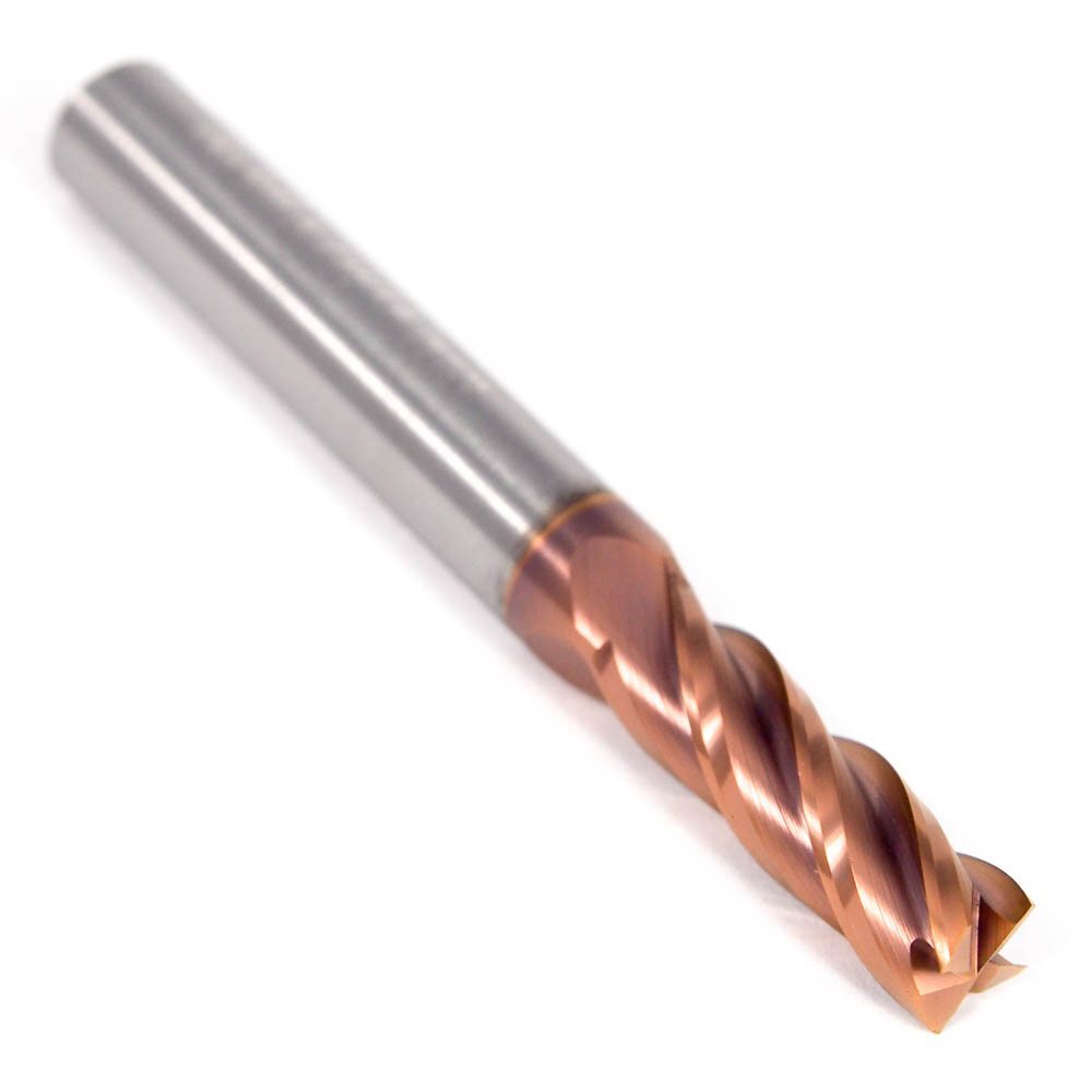 Solid Carbide End Mills 55 Hrc - Stainless Steel, Size 1mm To 20mm, Bronze Coating | Industrial Use For Mild & Die Steel Applications