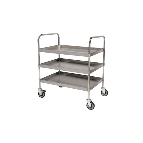 Stainless Steel Hospital Instrument Trolley Design: With Rails