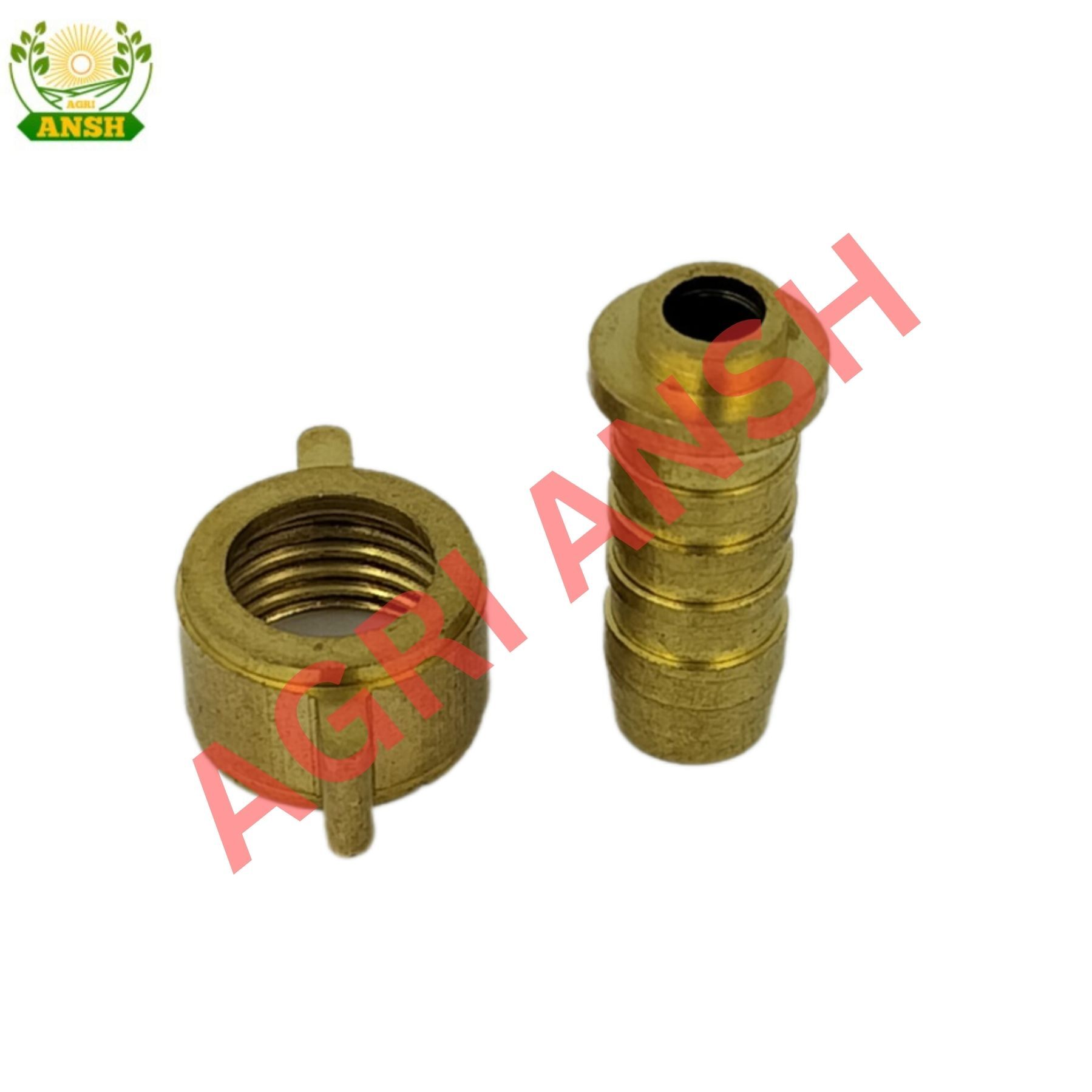 Nut Nipple Set - Brass Material, 12.4 Weight, Golden Color | Manual Switch, 1 Year Warranty, Nozzle Product Type