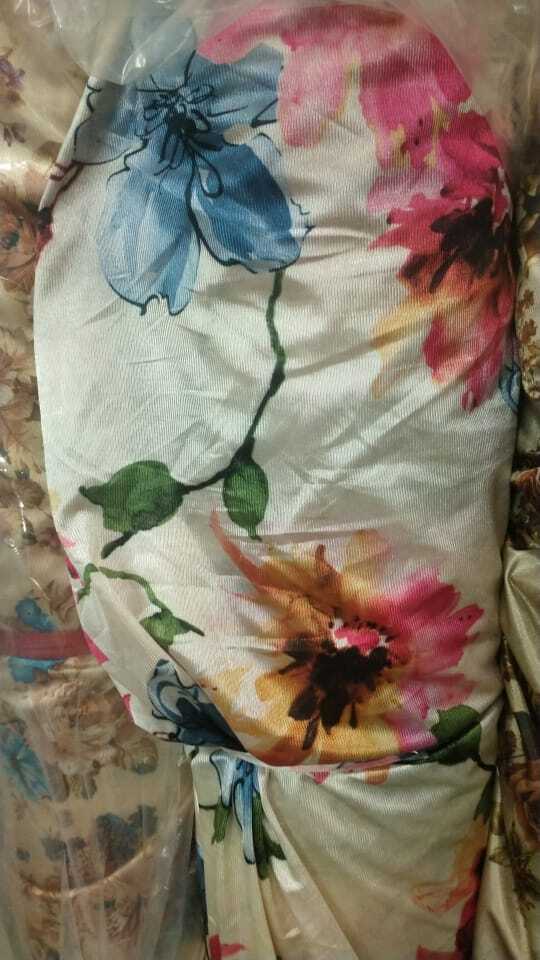 Printed Knitted Fabric - Polyester, 56 Inch Width, Multicolor, Smooth Texture, Light In Weight, All-season Versatility, Patterned Design