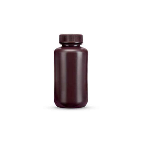 Amber Reagent Bottle Wide Mouth - Hdpe Material, Brown Color Code | Industrial Laboratory Use, Wide Opening For Easy Access