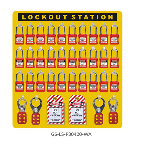 Gs-ls-f30420-wa लॉकआउट स्टेशन फ्रंट व्यू एप्लीकेशन: मेटल/वुड कैबिनेट